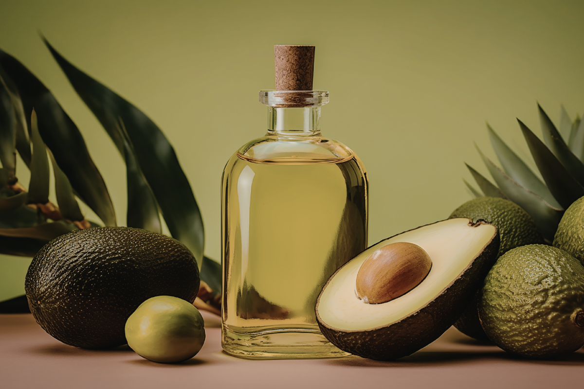 olio di avocado con frutto